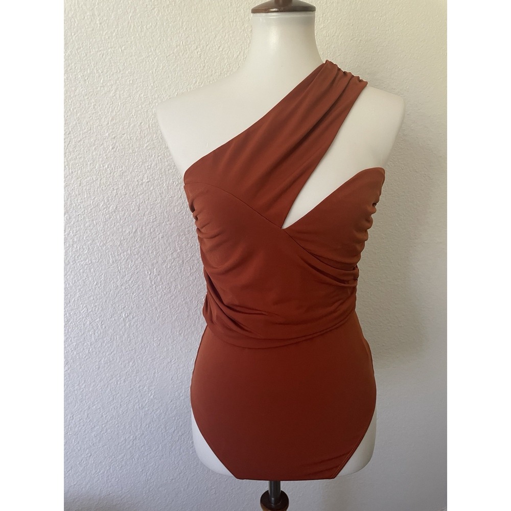 Lovers + Friends Liv Bodysuit Women M Asymmetric Boho Festival Chic Minimalist